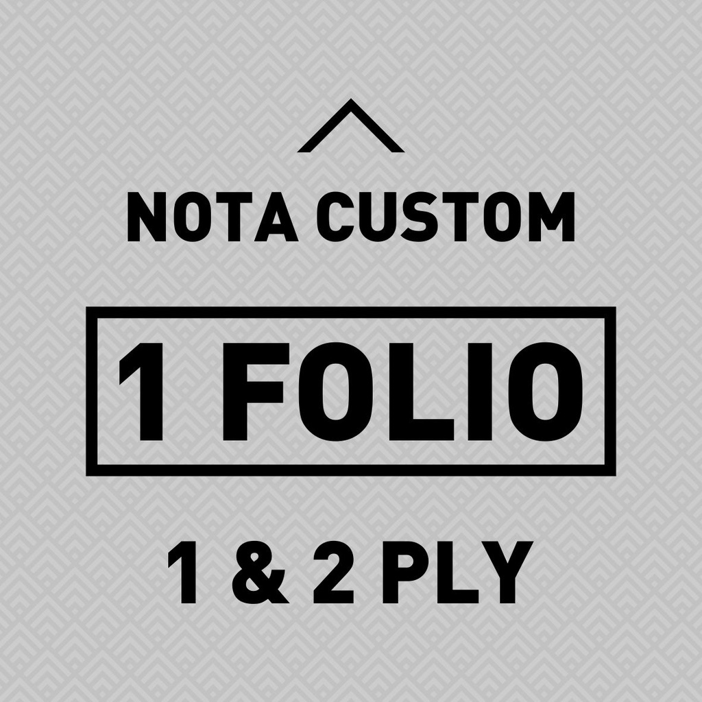 

NOTA CUSTOM 1 FOLIO 1 & 2 RANGKAP / BUKU NOTA KONTAN Isi 50 lembar