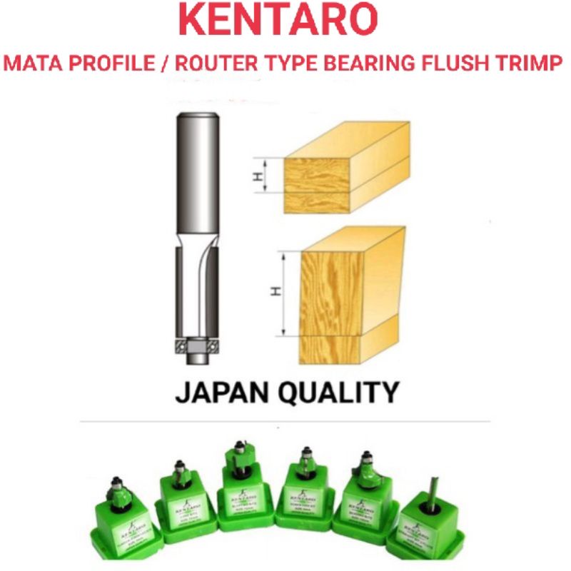 Mata profile / router type bearing flush trim as 12mm kentaro Japan qua