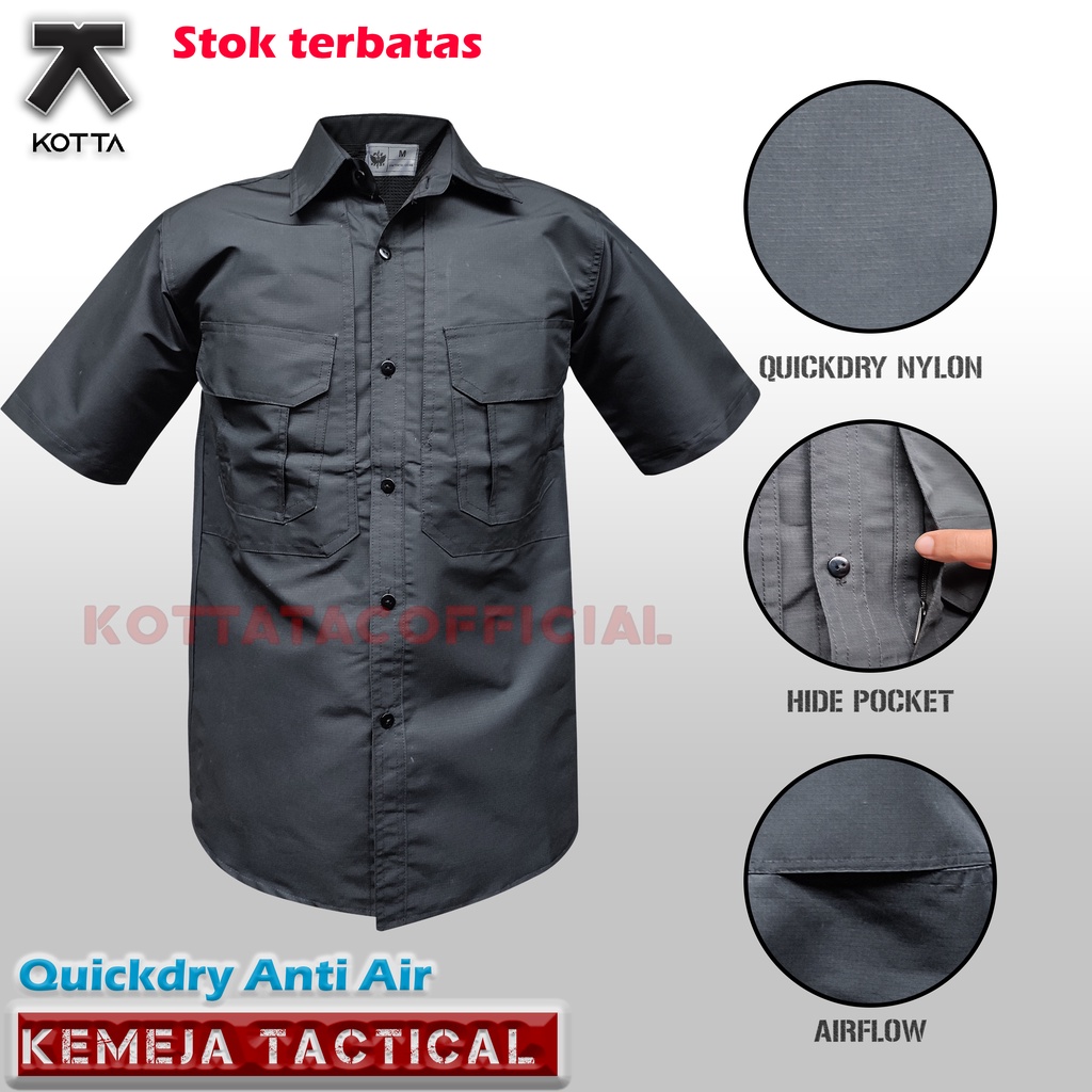 KEMEJA TACTICAL QUICKDRY ANTI AIR - KEMEJA TACTICAL LENGAN PENDEK - KEMEJA ANTI AIR - KEMEJA OUTDOOR QUICKDRY