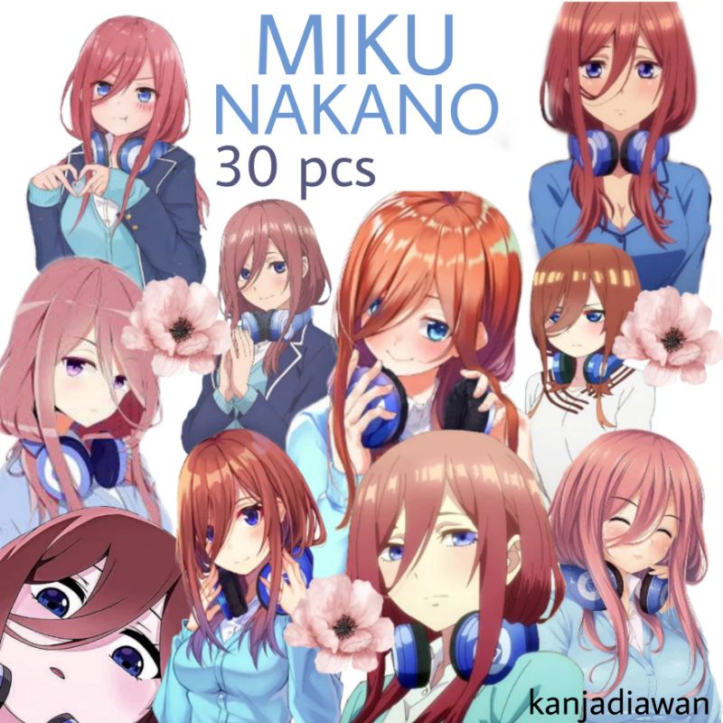 Stiker Anime Miku Nakano Nino Itsuki Nakano 30pcs Sticker The Quintessential Quintuplets