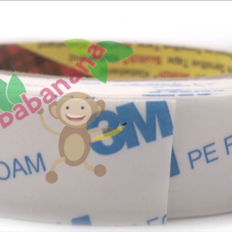 Double Sided Tape Foam 3M 1600T Putih 4M x 20mm x 1.0mm dobel tip