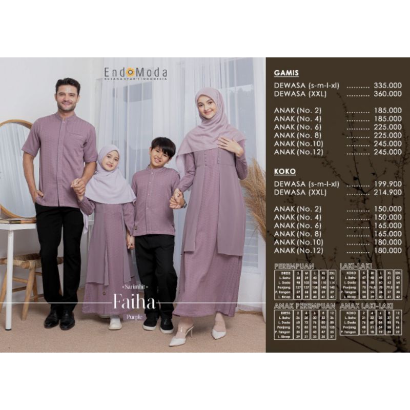 SARIMBIT KELUARGA FAIHA PURPLE BY ENDOMODA