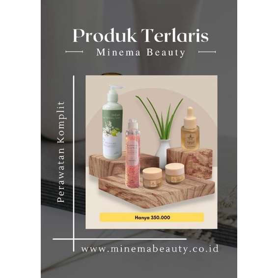 paket mini minema skincare paket lengkap isi 100pcs produk ORI 100%