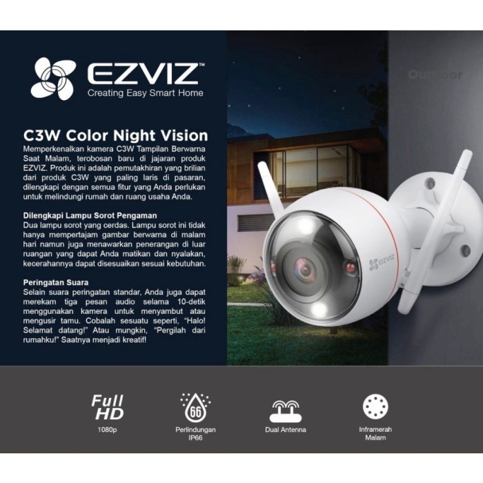 EZVIZ C3W 1080P IP Camera Outdoor CCTV GARANSI RESMI