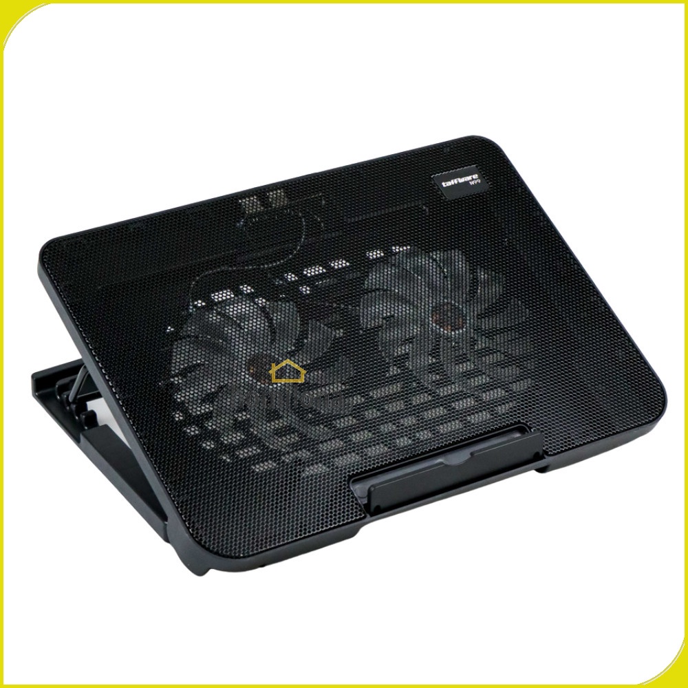 Cooling Pad Laptop Adjustable Stand 2 Kipas 120mm Taffware N99 Black