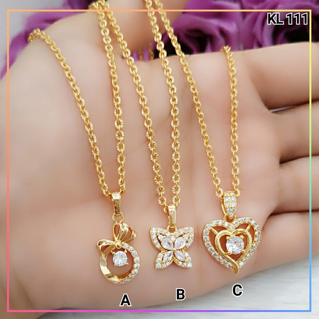 Kalung xuping kalung dewasa permata Kupu kupu lapis emas gold KL 111