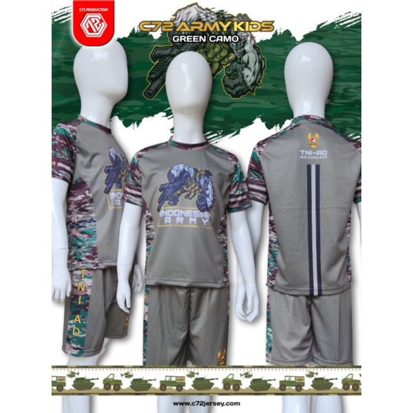 BAJU KAOS STELAN ANAK INDONESIAN ARMY KIDS TERBARU