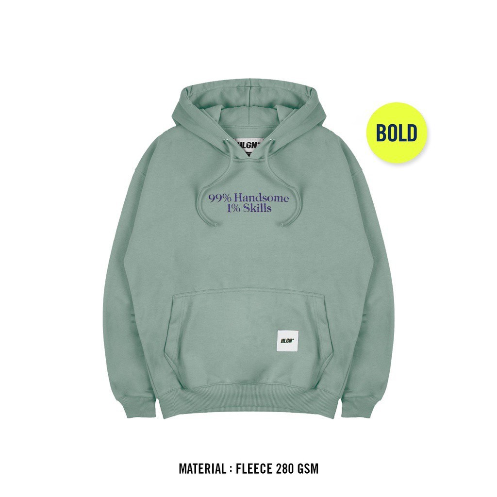 Hooligans Sweater Hoodie Bold Hijau Mint Handsome | Sweater Hoodie | Sweater murah | Sweater Terlari