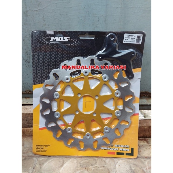 PIRINGAN CAKRAM DEPAN MOS MODEL DAYTONA LEBAR 300MM + BREKET SUPRA X 125 FI/BLADE NEW/REVO FIT/VARIO 160 CBS/REVO FI/REVO ABSOLUTE/SUPRA X 125 HELM IN