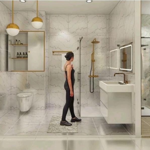 granite tile 60 x 60 glazed Engress carara white