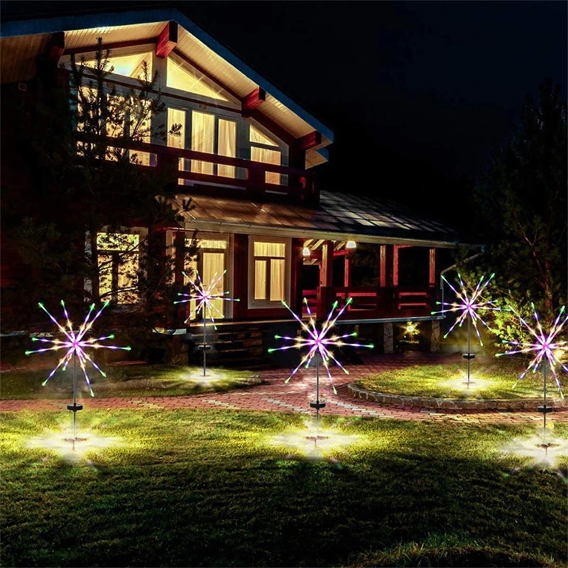 180LEDS LAMPU TENAGA SURYA Lampu taman Solar Firework Light Lawn Lamps Garden Solar Light Tahun Baru 2023 Dekorasi Natal untuk Rumah