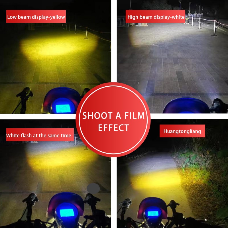 Lampu Strobo LED 4 Mode Warna Putih / Kuning Untuk Motor