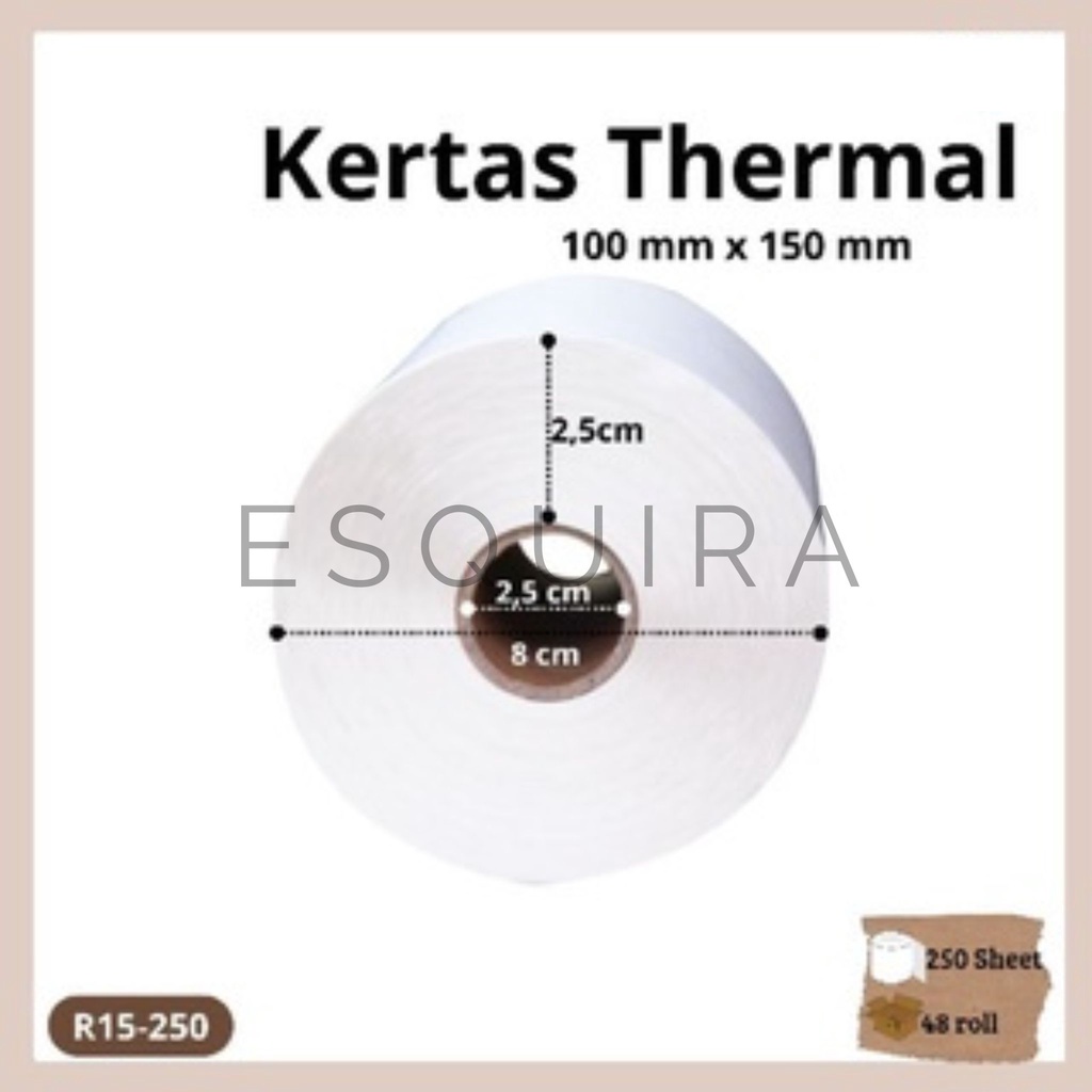 Kertas Thermal/Label / 100 x 150 / R15-250