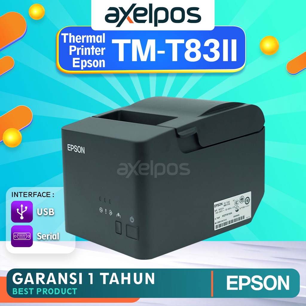 PRINTER THERMAL KASIR EPSON TM-T83III KONEKSI USB SERIAL