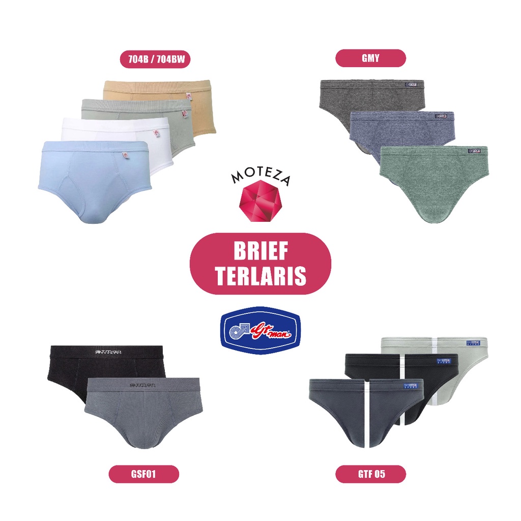 Moteza Celana Dalam Underwear Brief Pria - GT Man 704 / GTM 01 / GMY / GMX / 708