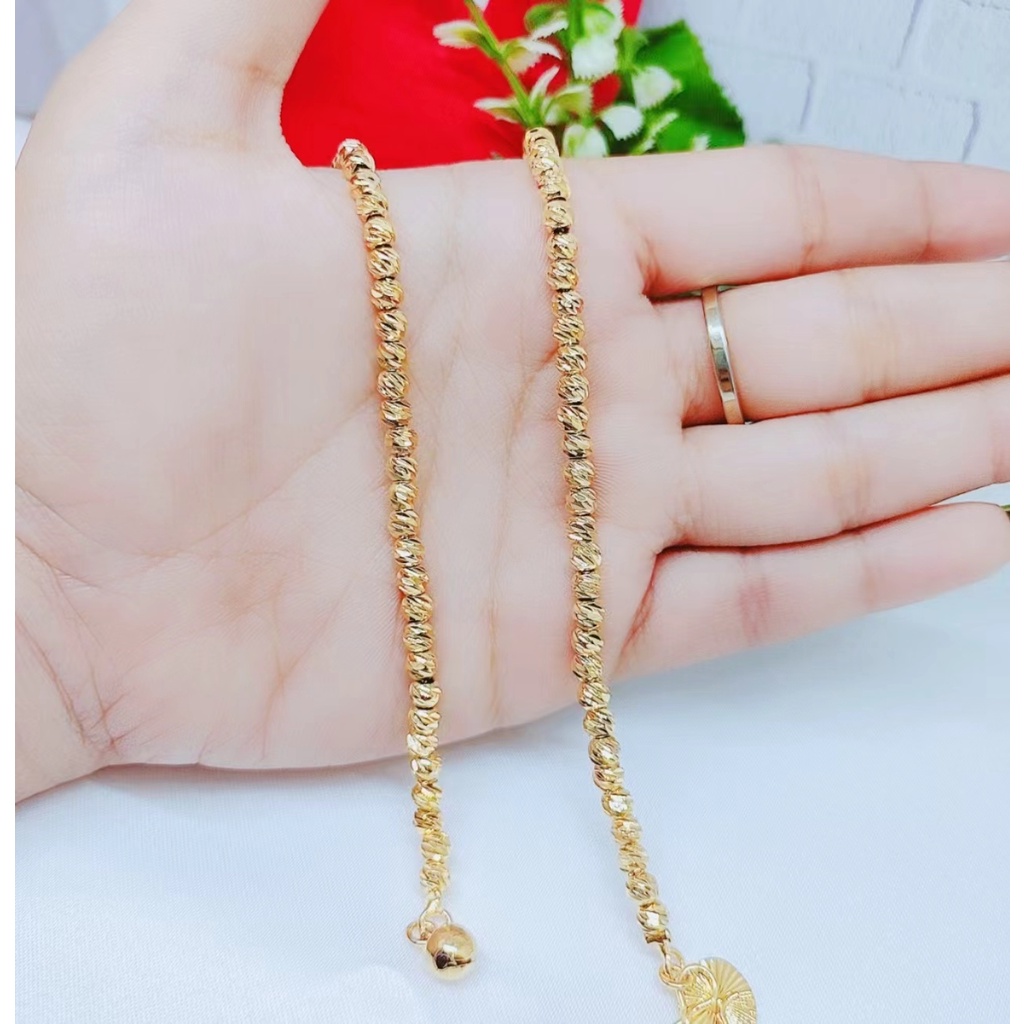 Gelang Xuping Biji Bola Lapis Emas 24k Perhiasan Fashion D001/D002