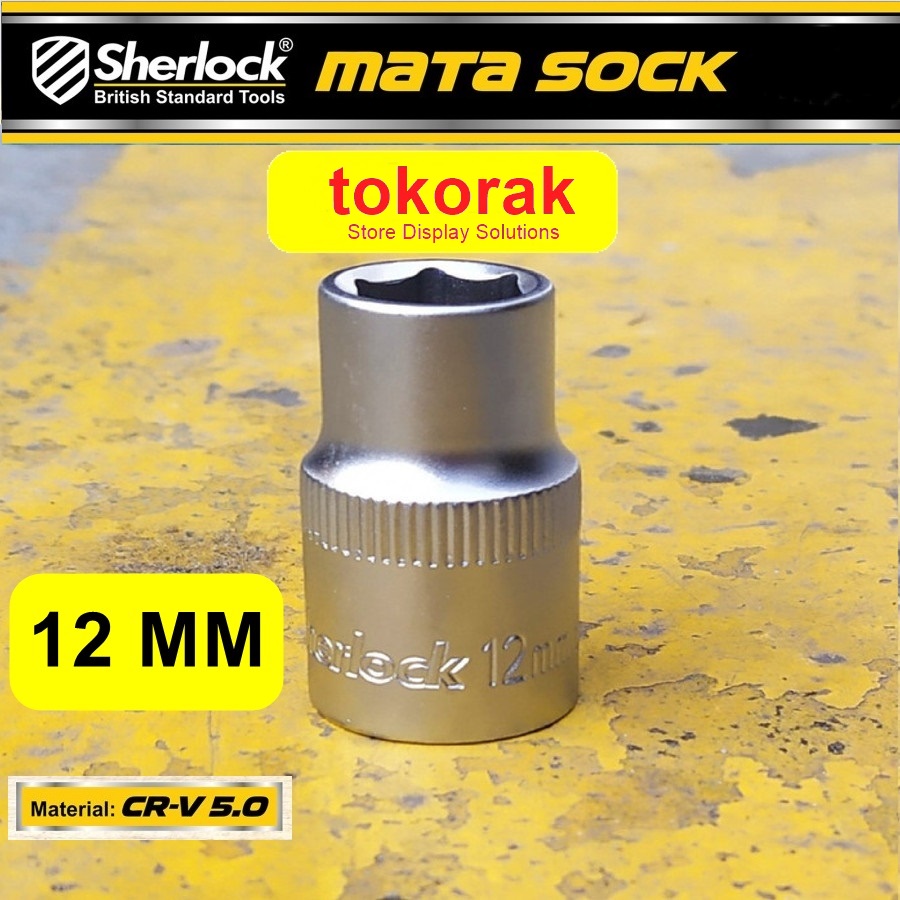 MATA KUNCI SOK 12 MM 1/2 INCH 6 PT SHERLOCK - MATA SHOCK