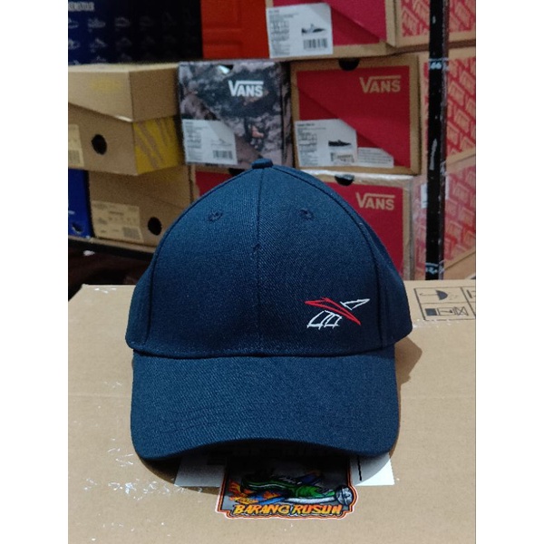 Topi Reebok Basic Cap Black Navy Original Resmi Map