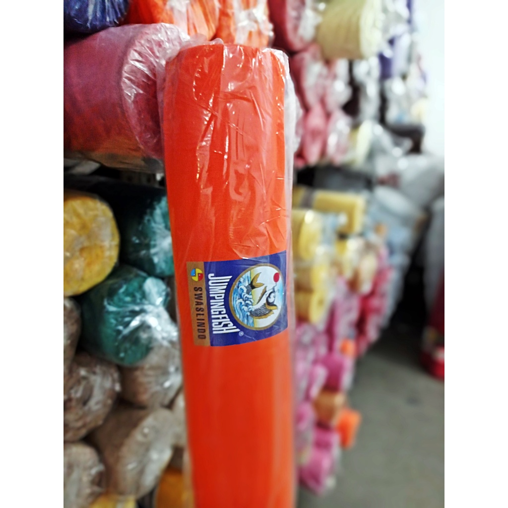 KAIN JUMPING FISH WARNA ORANGE 002 (ORANGE STABILO)