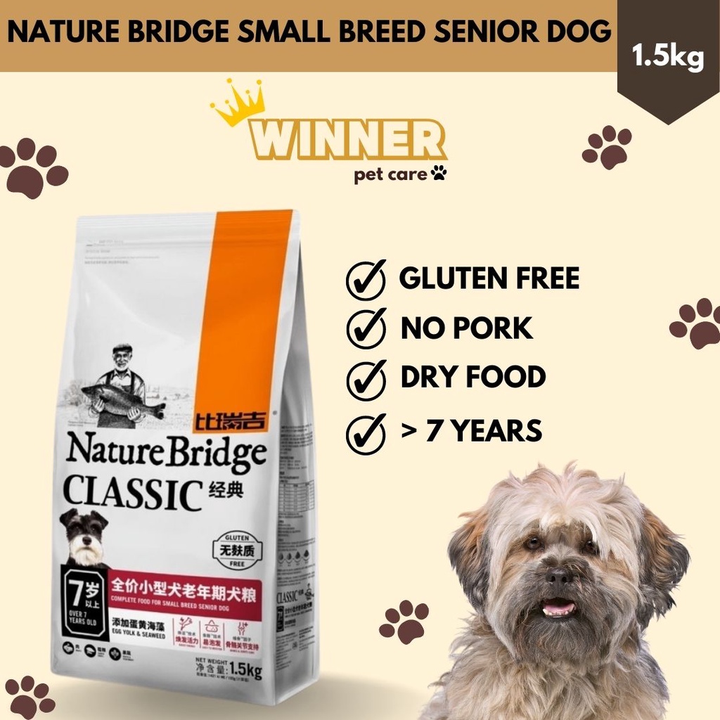 Nature Bridge Small Breed Senior Dog Food Freshpack 1.5kg