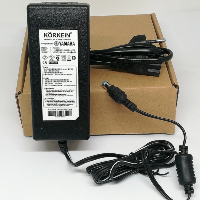 KORKEIN Adaptor Power Supply Compatible Yamaha PSR-S Series 16V 2.4A