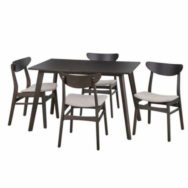 Meja Makan Kursi Makan Kayu Jati Dudukan Busa 4 Kursi