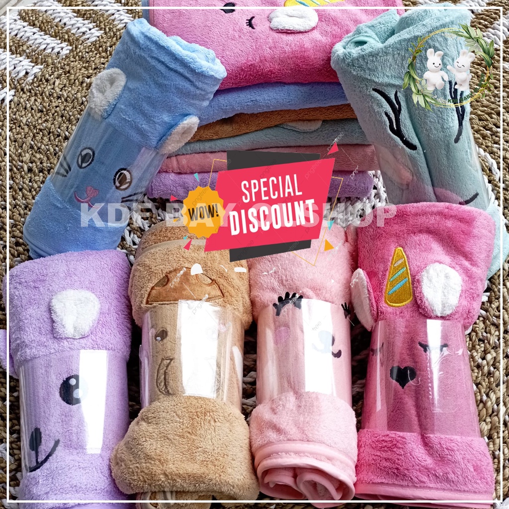 handuk mandi bayi microfiber fremium/handuk anak motip kuping lembut daya nyerap tinggi termurah/ ukuran 100x50