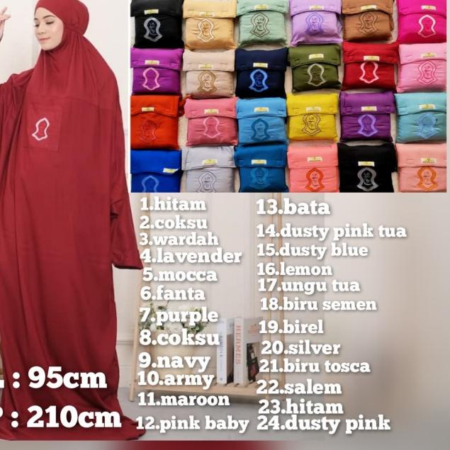 Mukena terusan Hadramaut terompah