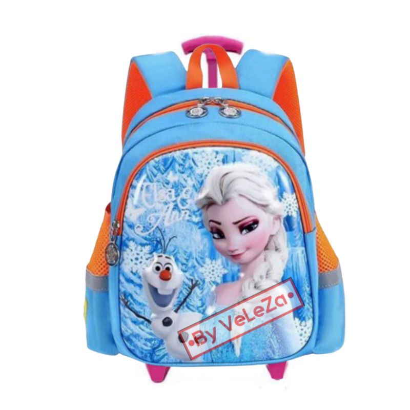 Tas ransel troli anak karakter Frozen - tas sekolah PAUD TK - tas anak