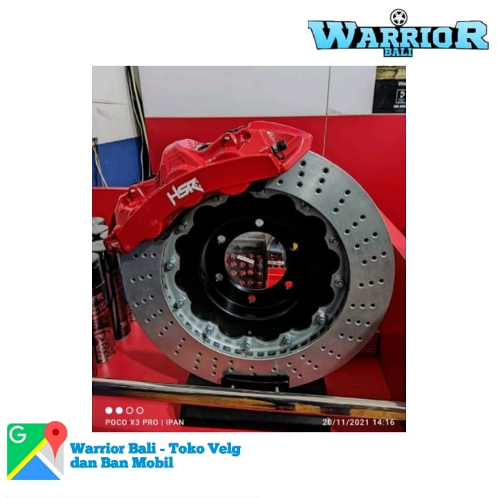 Big Brake Kit Mitsubishi Pajero Sport 4 Piston - BBK Red HSR Wheel