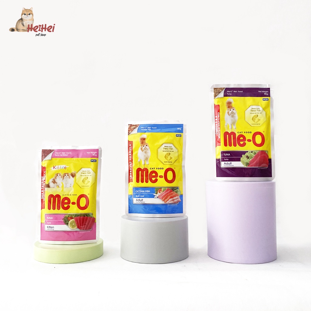 MeO Cat Pouch 80 gr - Makanan Kucing Me-O Pouch Kitten Adult Wet Food / Me O Wetfood