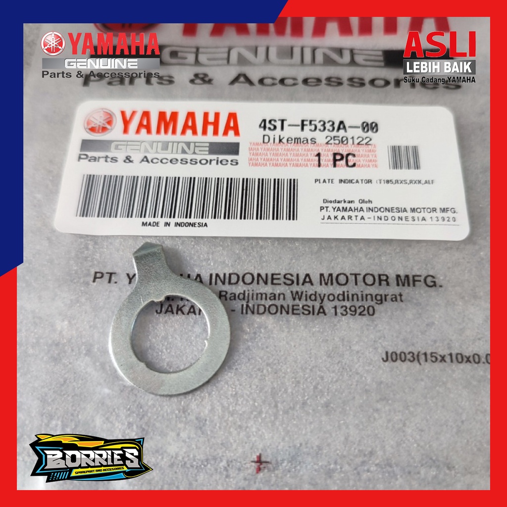 PLAT INDICATOR INDIKATOR PENGUKUR KAMPAS REM BELAKANG RX KING RXZ RXS F1ZR VEGA SCORPIO ALPA ASLI OR