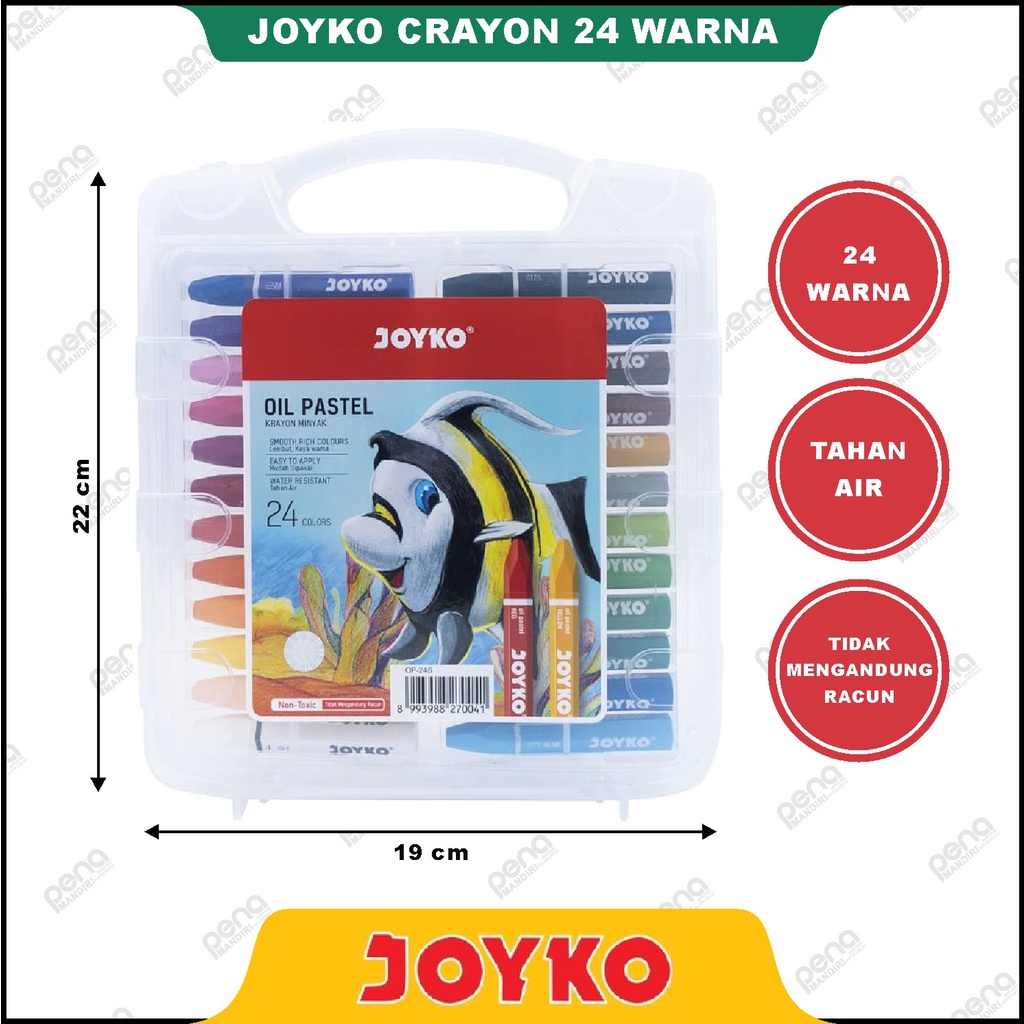 Crayon 24 Warna Oil Pastels JOYKO Krayon