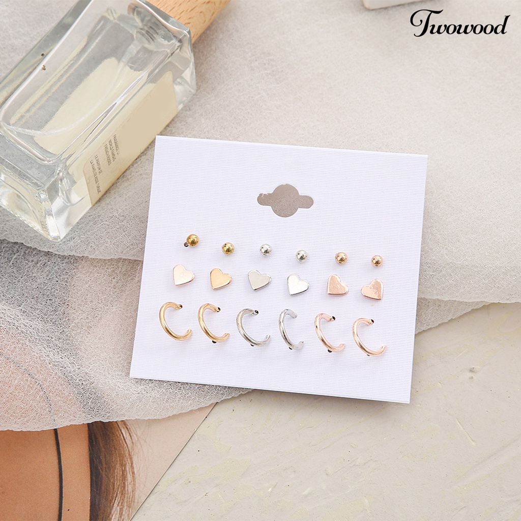 1 Set Anting Drop Bahan Alloy Tahan Korosi Alergi Efek Visual Berkilau Untuk Wanita