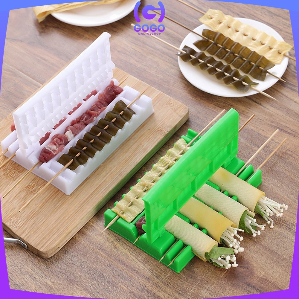 GOGO-C650 Cetakan Tusuk Sate Alat Tusukan Sate Praktis / Kotak Pembuat BBQ / Tusuk Daging Sate / Cetakan Sate Sayur
