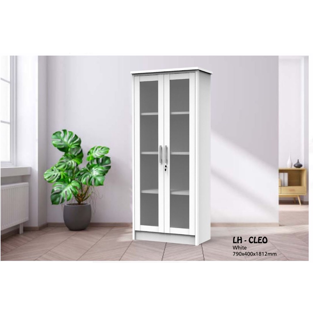Lemari Hias Kaca LH CLEO White
