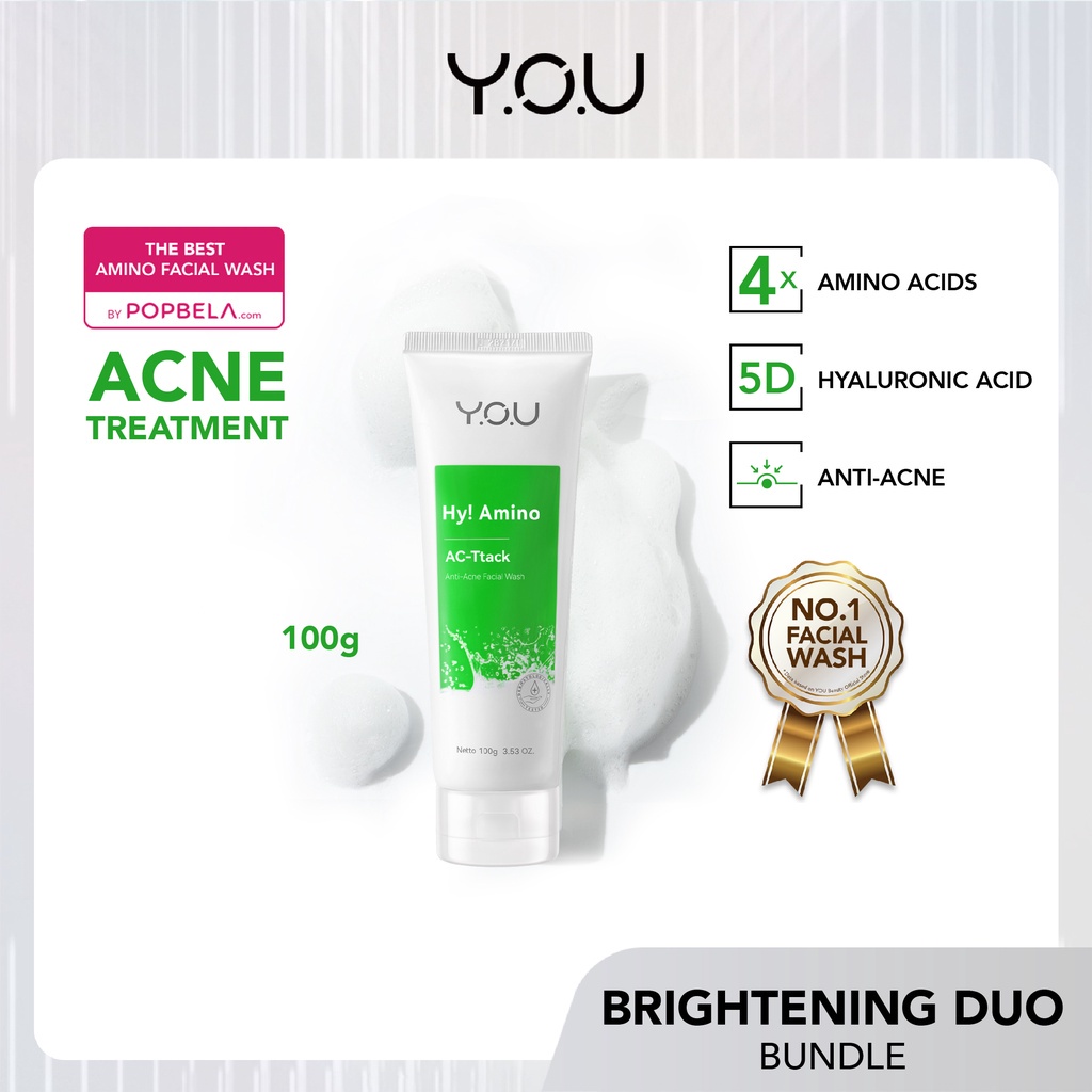 YOU Facial Wash Hy! Amino Anti Acne Sabun Cuci Muka Acnes Creamy Wash - CO