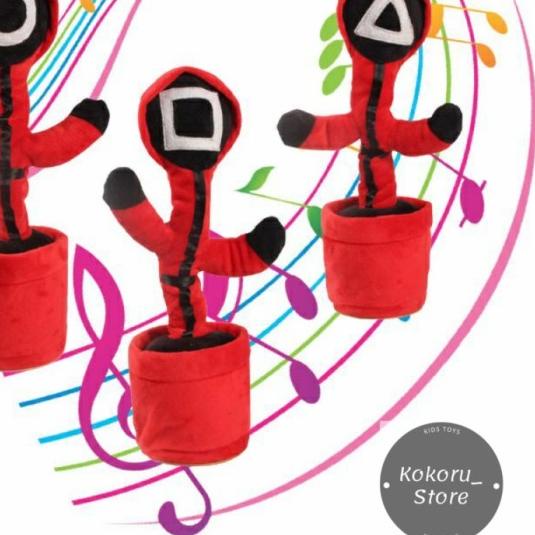 Cactus Dancing Doll Talking SQUID GAME Mainan Kaktus Menari Bicara