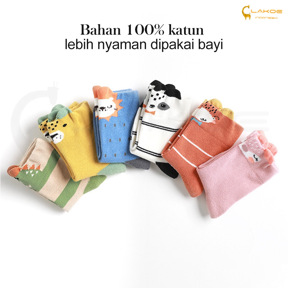 LAKOE kaos kaki anak bayi lucu kaus kaki bayi motif hewan