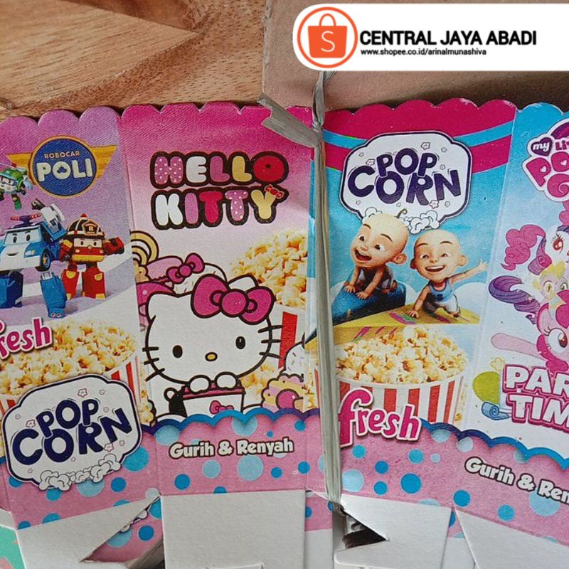 

100 LEMBAR KERTAS POPCORN 12 × 6 KUALITAS TERBAIK | DUS POPCORN BERKUALITAS | KOTAK POPCORN DESAIN LAMA SERI C