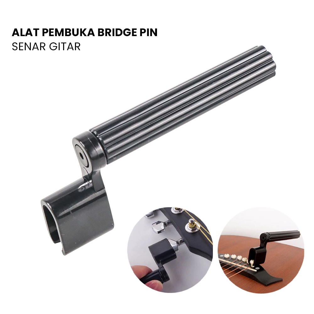 Alat Pembuka Bridge Pin Senar Gitar - JF-102 OMTHBTBK - Black