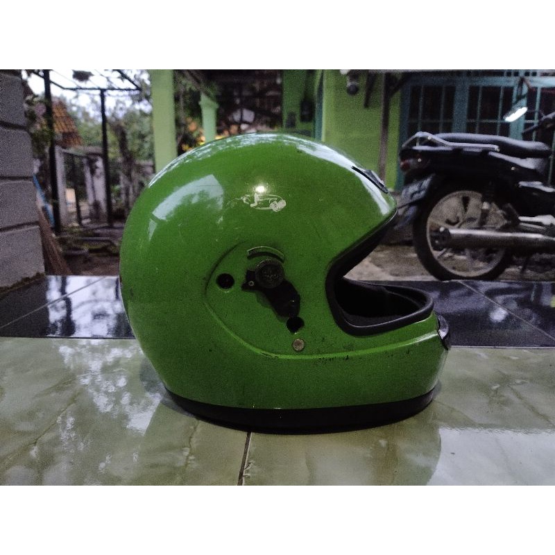 helm ninja ijo bahan ala ala
