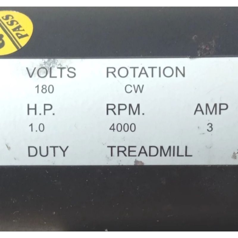 DC MOTOR TREADMILL 180V 4000RPM 3A