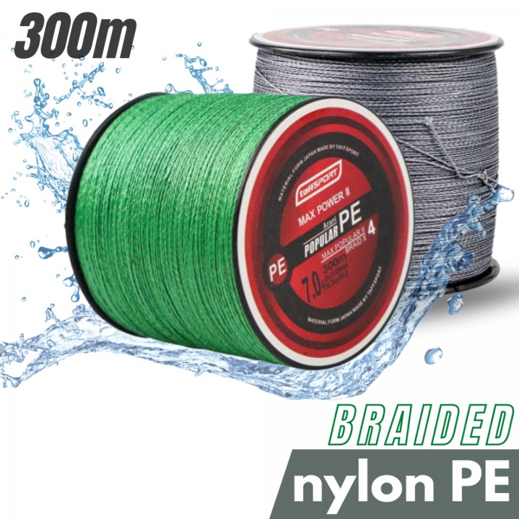 Taffsport Senar Pancing Braided Nilon PE Panjang 300M