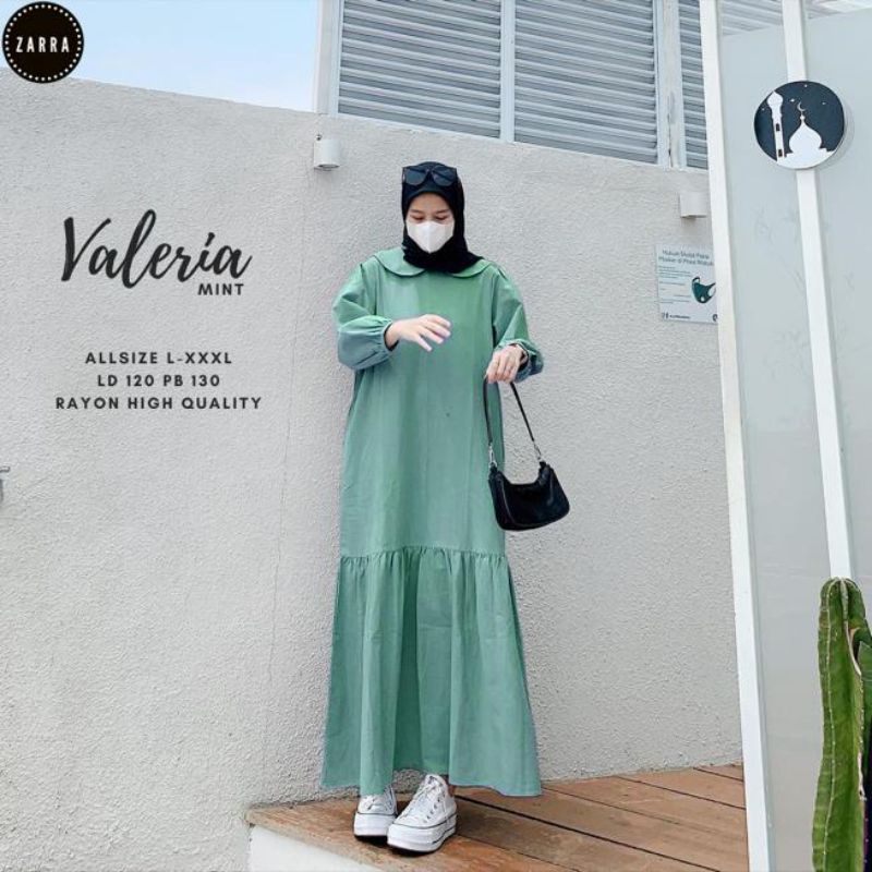 (BISA COD)#JUMBO LD 120 CM#VALERIA BAJU GAMIS WANITA TERBARU