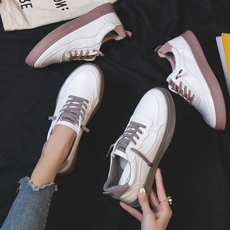 [✅BISA COD] 0442 HBD LEATHER SNEAKERS (REAL PICTURE)