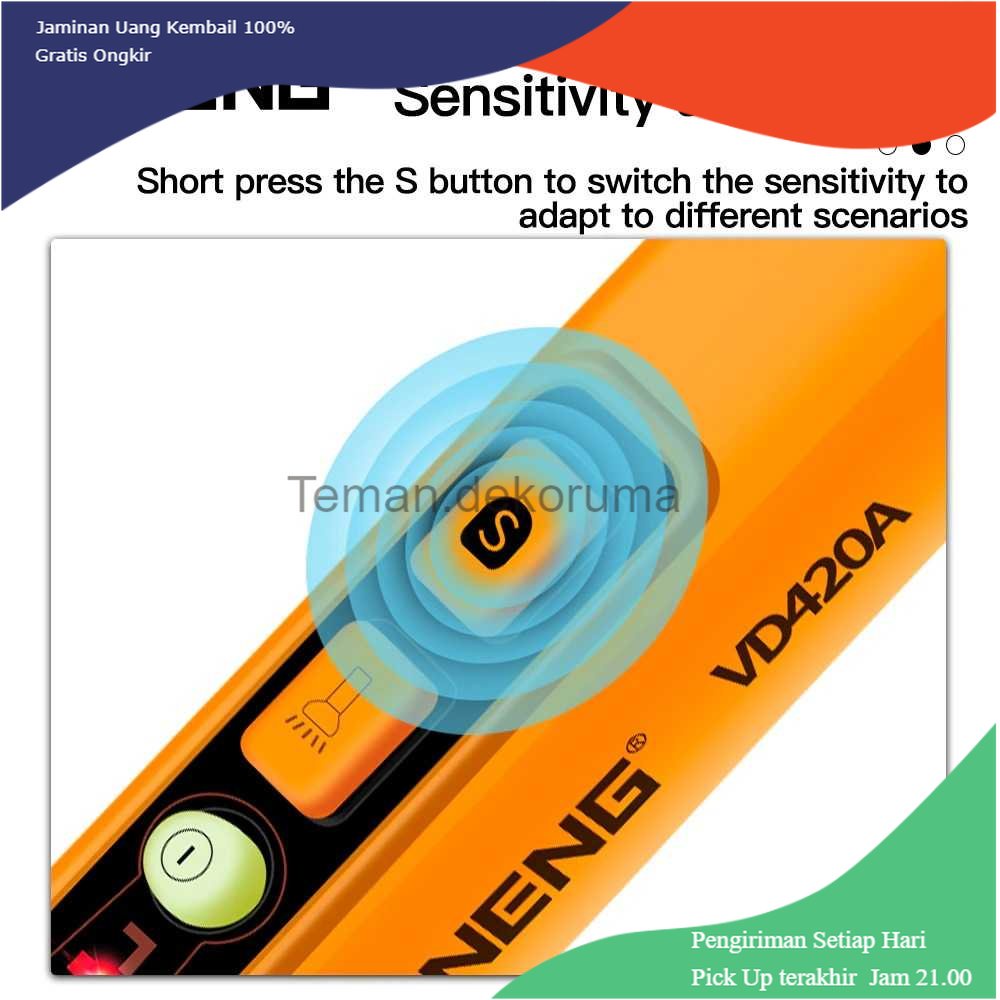 TD - PR1 ANENG Tester Pen Non Contact AC Voltage Detector 12-1000 V - VD420A