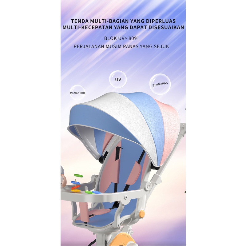 Stroller Kid 2 Way Travel Lightweight Foldable / Kereta Dorong Bayi