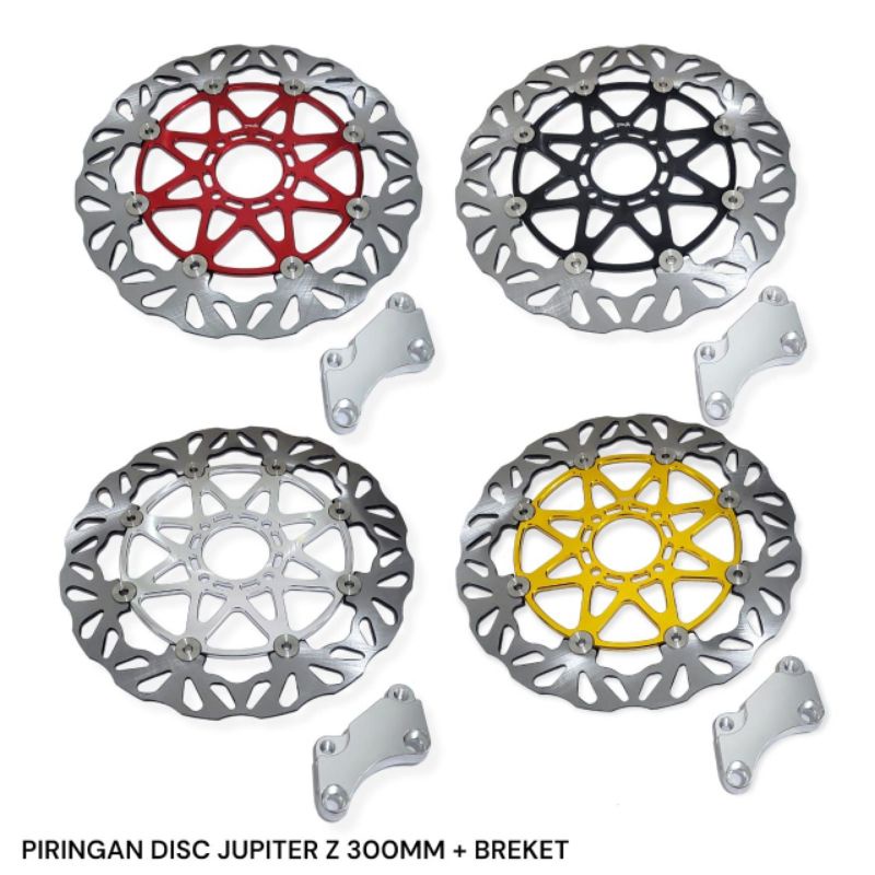 DISC BRAKE DISC PIRINGAN CAKRAM DEPAN MODEL PSM 3000MM FLOATING STAINLESS PLUS BREKET JUPITER Z 125Z F1RZ VEGA