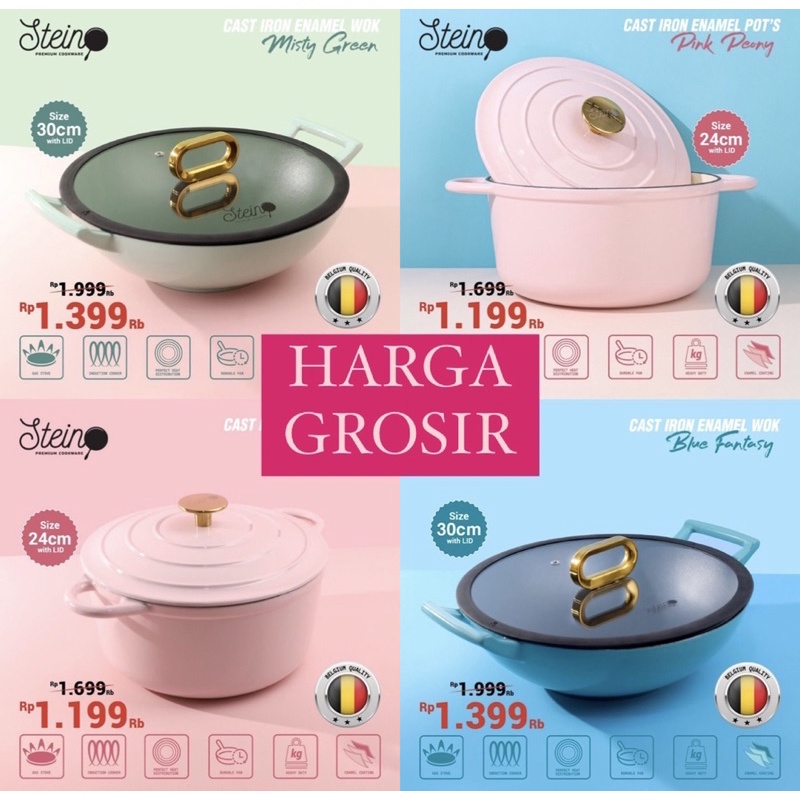 (DISKON10%) Stein Steincookware Cast Iron Enamel Stein Cookware